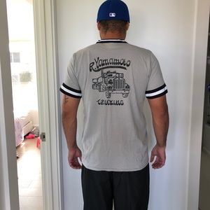 Vintage 80's baseball v neck majestic